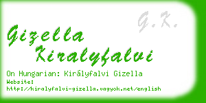 gizella kiralyfalvi business card